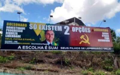 Juiz manda retirar outdoor a favor de Bolsonaro em cidade mineira